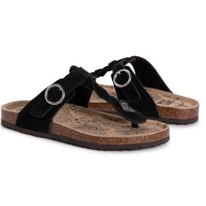 Muk Luks Marsha Terra Sandals Onyx Black